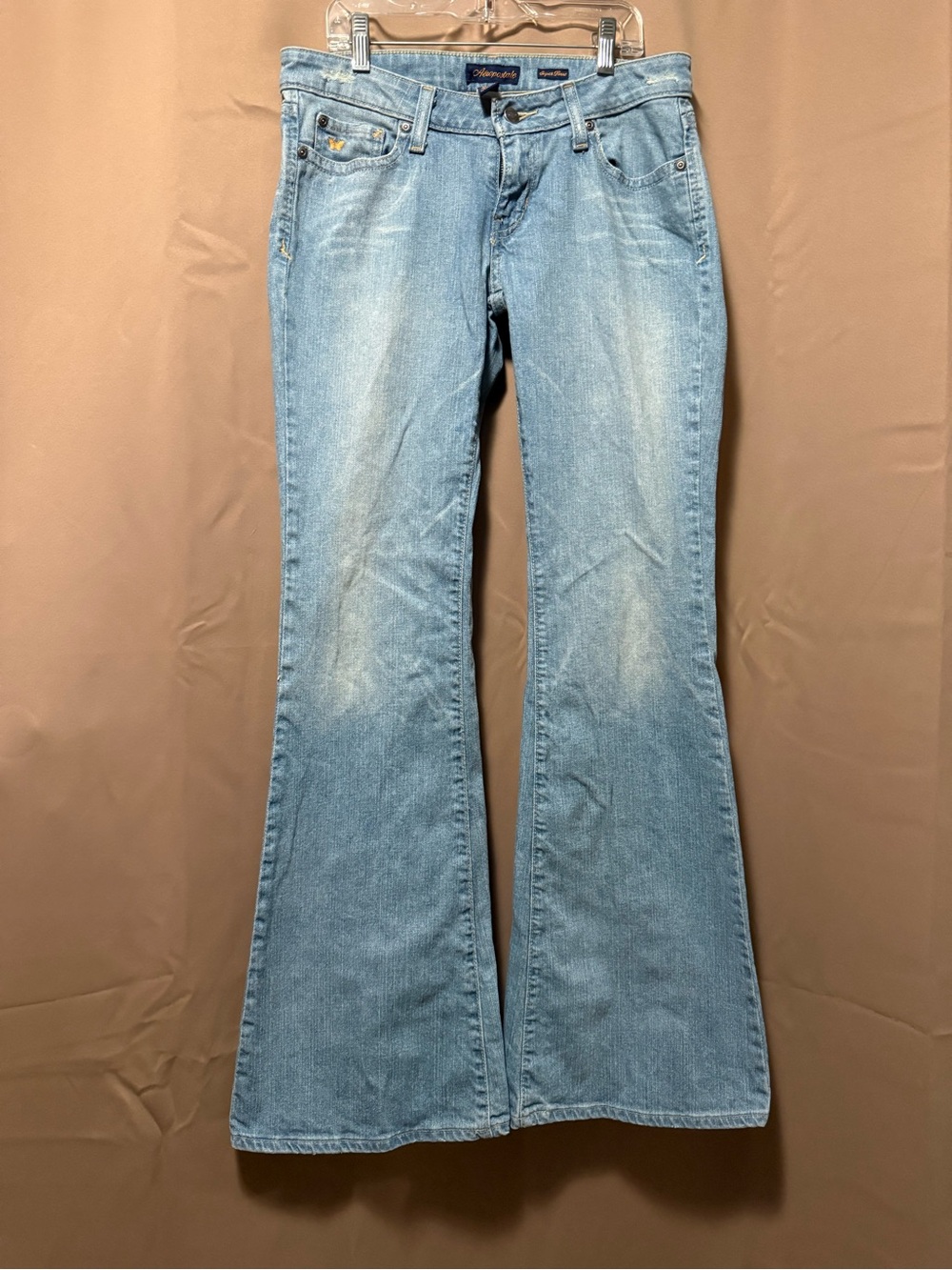 Aeropostale Super Flare Jeans Size 3/4R Light Wash Vintage